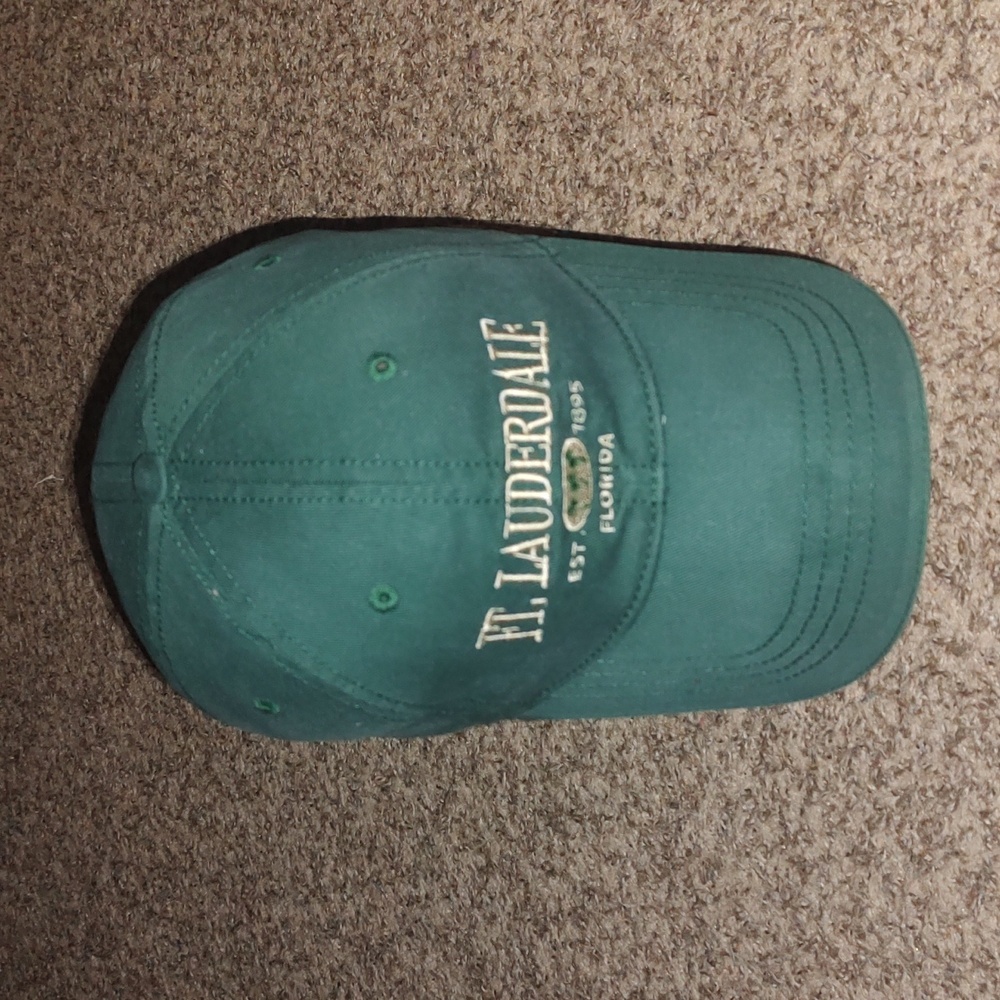 Sherry Ft Lauderdale est 1895 Florida Embroidered Green Strapback Hat Cap OS